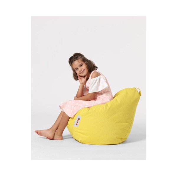 Sárga gyerek babzsákfotel Premium – Floriane Garden-image-1