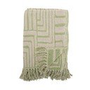 Zöld pamutkeverék takaró 130x155 cm Velva – Bloomingville