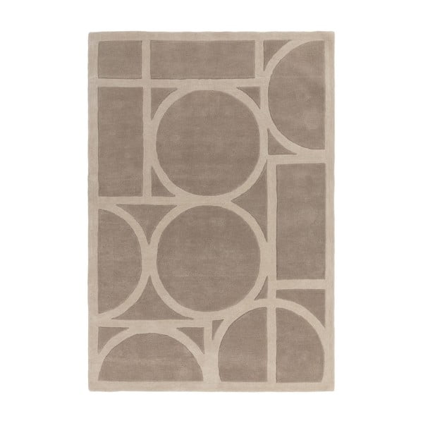 Világosbarna gyapjú szőnyeg 200x290 cm Metro Taupe – Asiatic Carpets