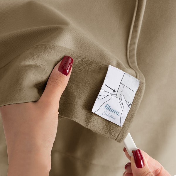 Bézs bársony dimout (részleges sötétítő) függöny 400x270 cm Velto – Filumi-image-4