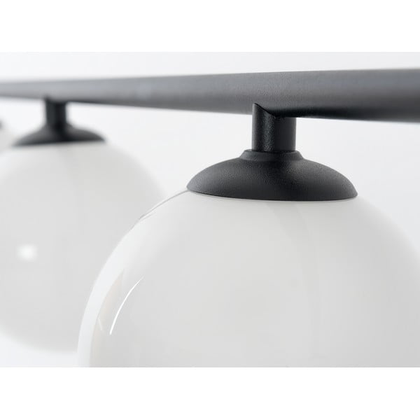 Fekete függőlámpa üveg búrával 142x142 cm Catkin - CustomForm-image-3