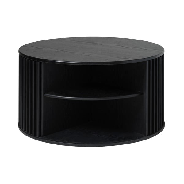 Fekete kerek dohányzóasztal ø 85 cm Siena – Unique Furniture-image-4