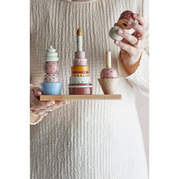 Tömörfa építőtorony Celebrate – Bloomingville Mini-image-2