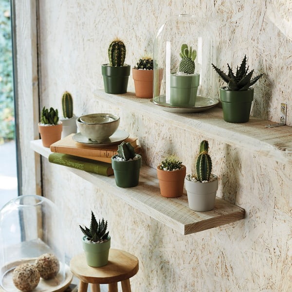 Lima szürke kerámia virágcserép, ø 10 cm - Big pots-image-1