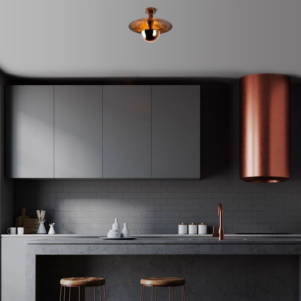 Rézszínű mennyezeti lámpa fém búrával ø 38 cm Kurt – Opviq lights-image-4