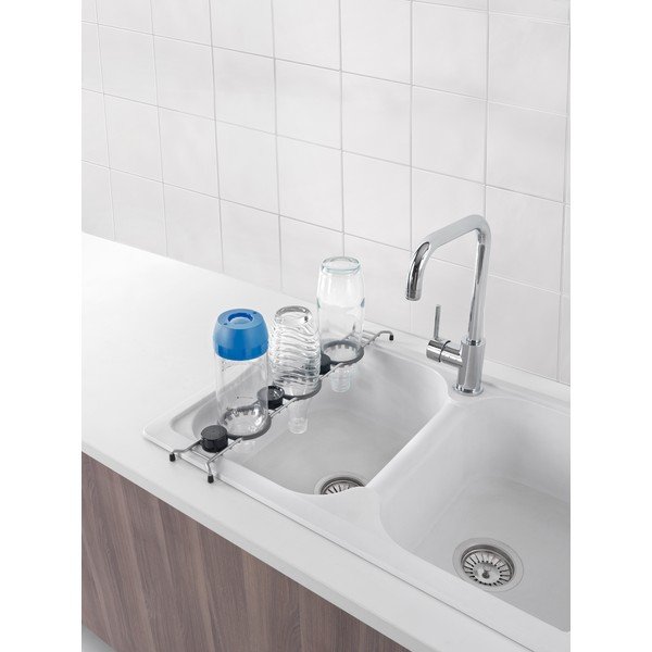 Ezüstszínű acél palackszárító – Metaltex-image-1
