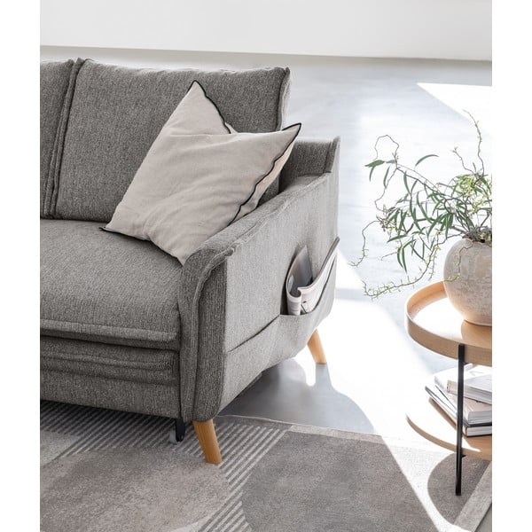 Szürke kinyitható sarokkanapé (bal oldali) Charming Charlie – Miuform-image-4