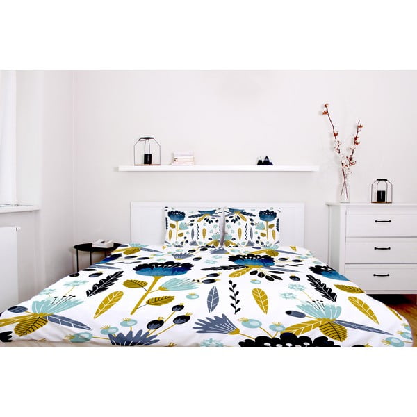 Cross the Flower pamut-szatén kétszemélyes ágyneműhuzat, 200 x 200 cm - Butter Kings-image-1