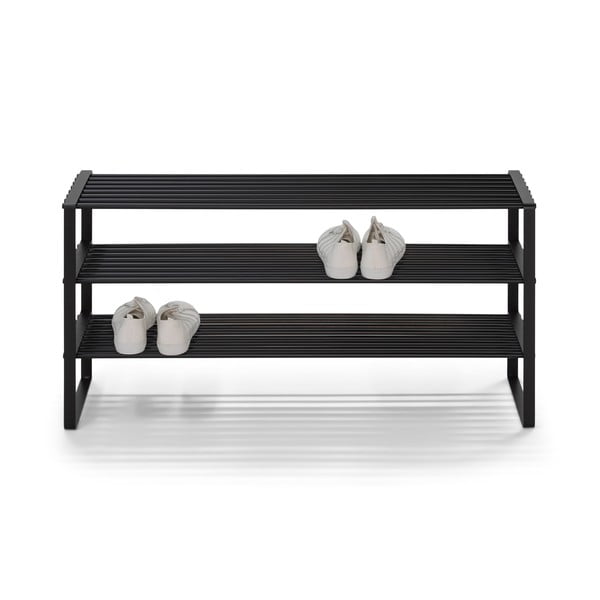 Fekete fém cipőtartó 100x48,5x29 cm Rex – Spinder Design-image-2