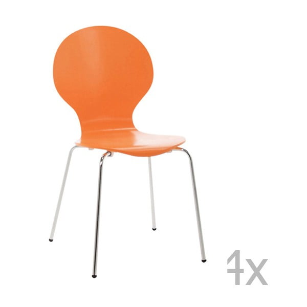Marcus Dining Chair narancssárga étkezőszék, 4 darab - Actona