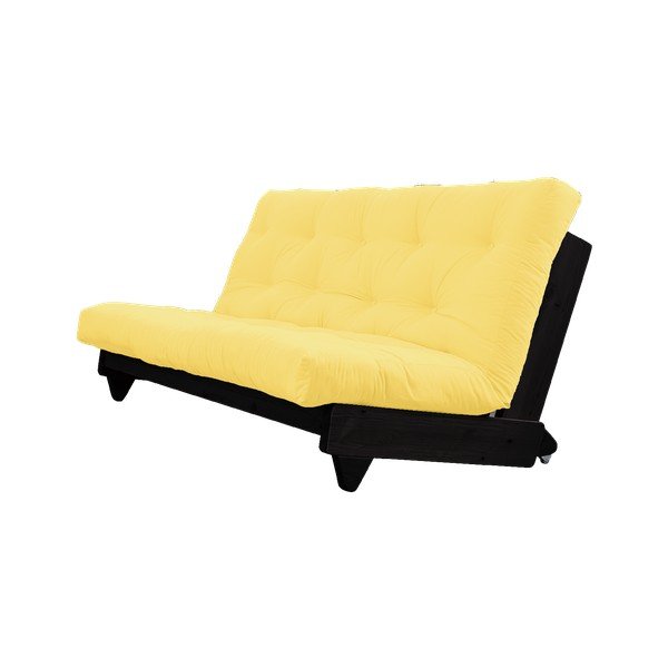 Fresh Black/Yellow halványsárga kinyitható kanapé - Karup Design-image-3