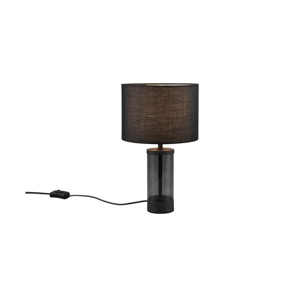 Fekete asztali lámpa textil búrával (magasság 33,5 cm) Grazia – Trio-image-1