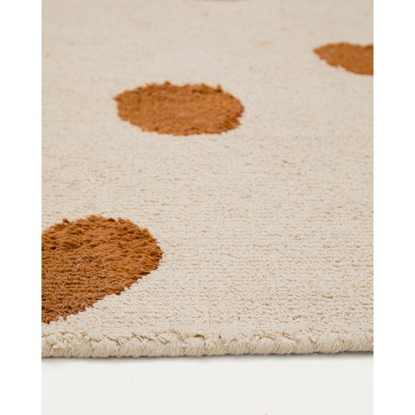 Krémszínű mosható-kézi szövésű pamut gyerek szőnyeg 90x150 cm Tandani – Kave Home-image-2