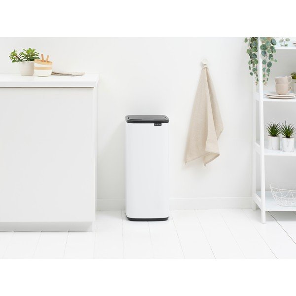 Fehér acél érintésre nyíló szemetes 30 l Bo Touch – Brabantia-image-1