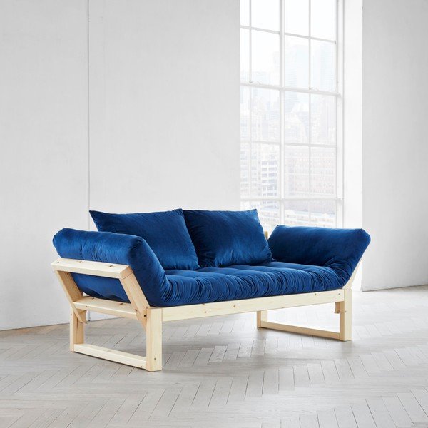 Edge Natural/Velvet Navy állítható kanapé - Karup-image-1