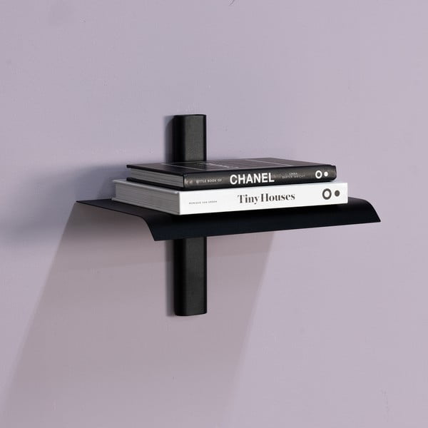 Fekete fém fali polc 28 cm Hola – Spinder Design-image-4