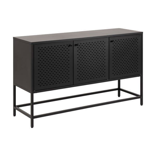 Fekete fém alacsony komód 125x75 cm Newcastle – Actona-image-2