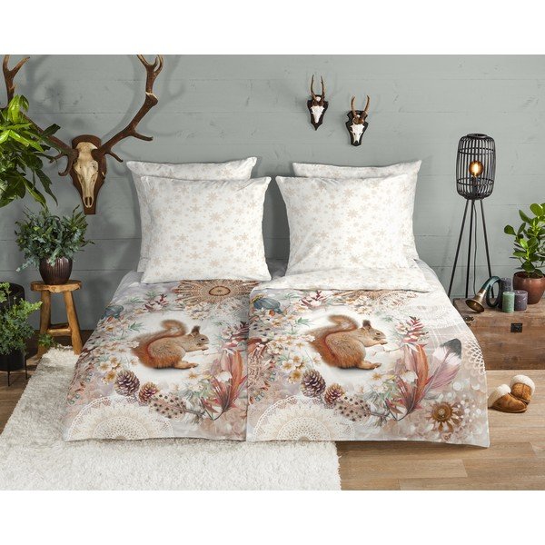 Fehér egyszemélyes flanel ágyneműhuzat 140x200 cm – HIP-image-1