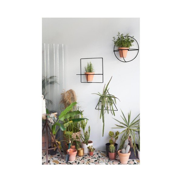 Triangle fekete fali virágtartó - Really Nice Things-image-1