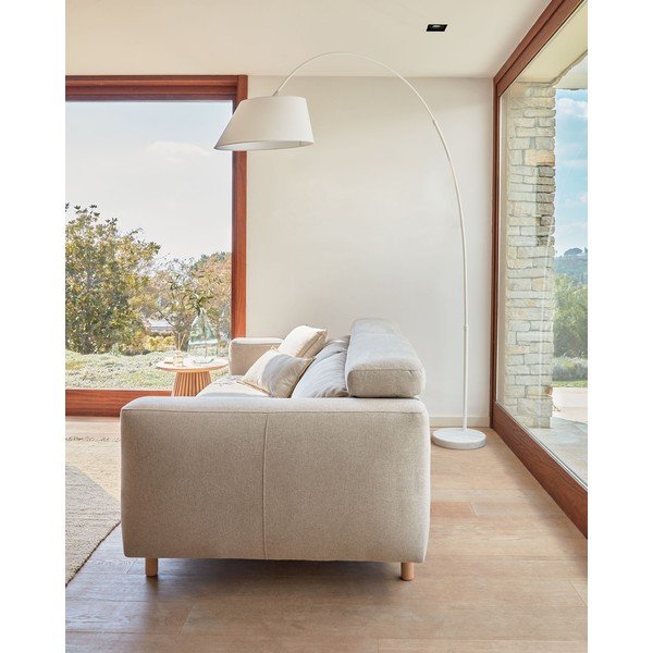 Fehér állólámpa textil búrával (magasság 189 cm) May – Kave Home-image-1