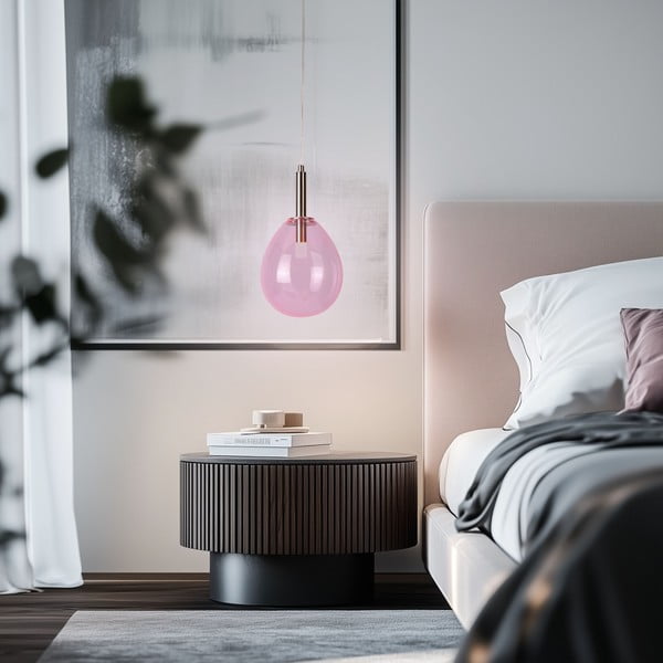 Lila LED függőlámpa üveg búrával Lukka – Candellux Lighting-image-1