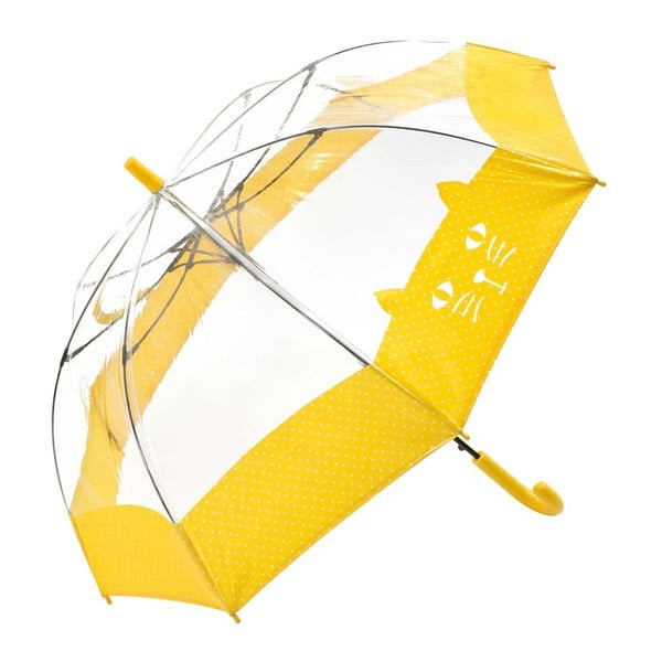 Birdcage Chat átlátszó gyerek esernyő sárga részletekkel, ⌀ 74 cm