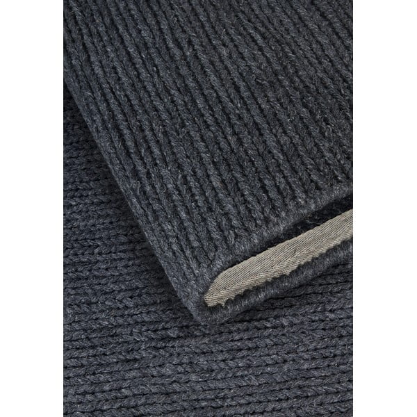 Sötétszürke kézi szövésű gyapjú kerek szőnyeg ø 160 cm Francois – Villeroy&Boch-image-3
