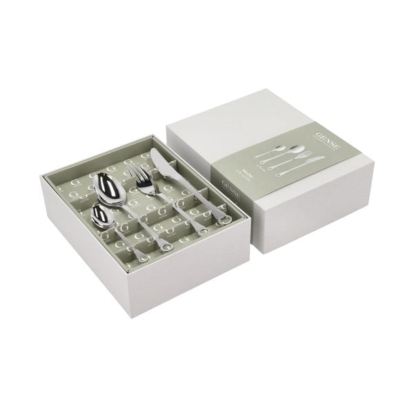 Ezüstszínű rozsdamentes acél evőeszköz készlet 16 db-os Pantry – Gense-image-3