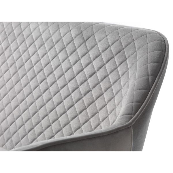 Világosszürke bársony kanapé 129 cm Berrie – Unique Furniture-image-1