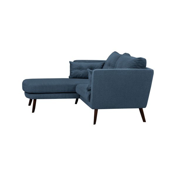 Elena kék háromszemélyes kanapé, fekvőfotellel a bal oldalon - Mazzini Sofas-image-3
