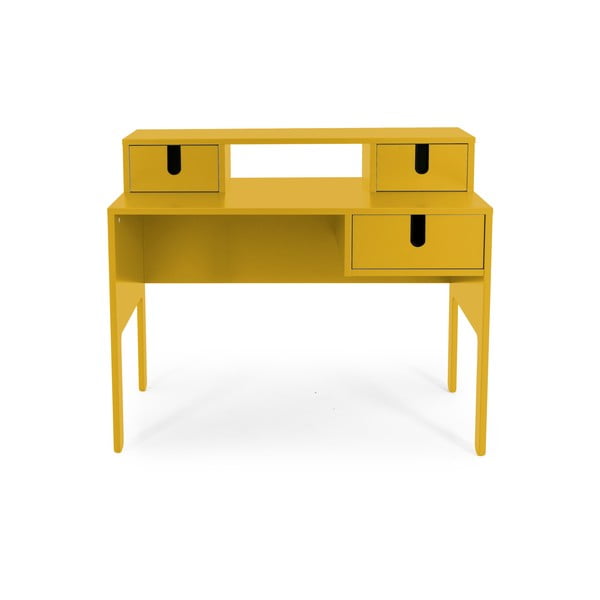Uno sárga íróasztal 3 fiókkal - Tenzo