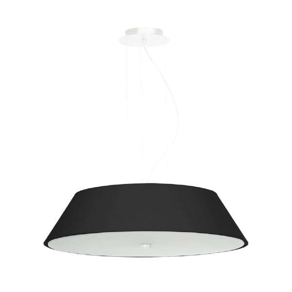 Fekete függőlámpa üveg búrával ø 60 cm Hektor - Nice Lamps