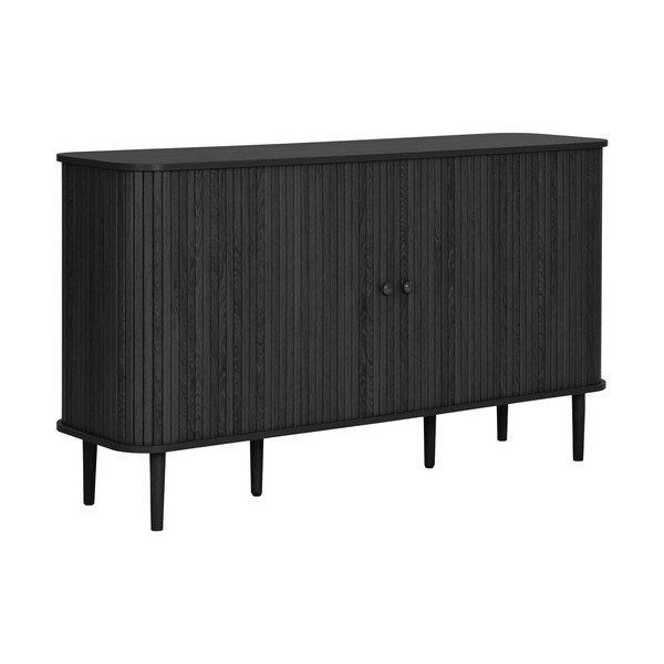 Fekete borovi fenyő komód 140x79x40 cm Nikko – House Nordic