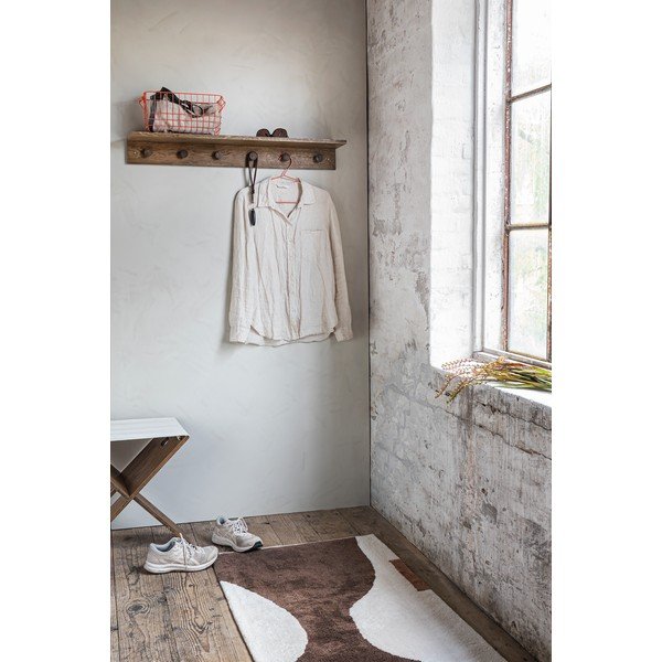 Barna tölgyfa fali fogas polccal 90 cm Showcase – Mette Ditmer Denmark-image-1