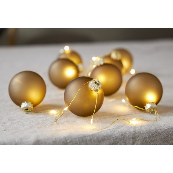 Aranyszínű fénydekoráció karácsonyi mintával ø 6 cm Bliss – Star Trading-image-1