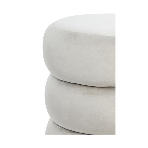 Világosszürke bársony puff Kimi – Light & Living-image-3