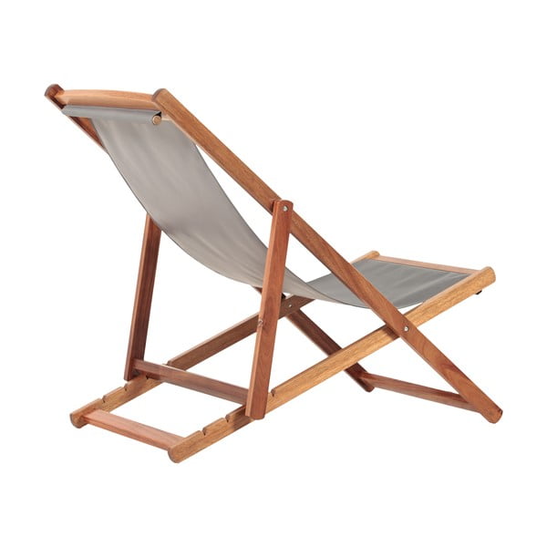 Szürke-natúr színű tömörfa kerti napozóágy Dionysus – Bonami Essentials-image-4