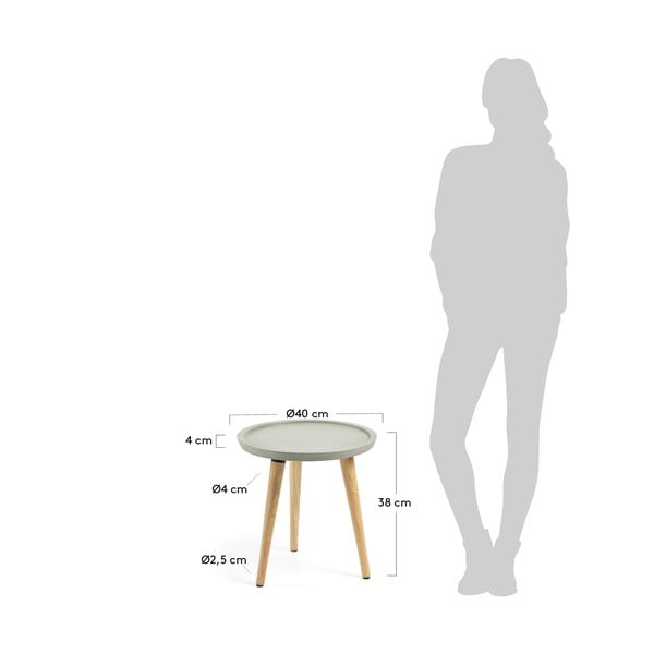 Livy tárolóasztal cementezett asztallappal - Kave Home-image-4