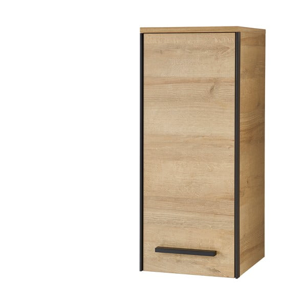 Natúr színű fali fürdőszoba szekrény tölgyfa dekorral 70x30 cm Quickset 395 – Pelipal