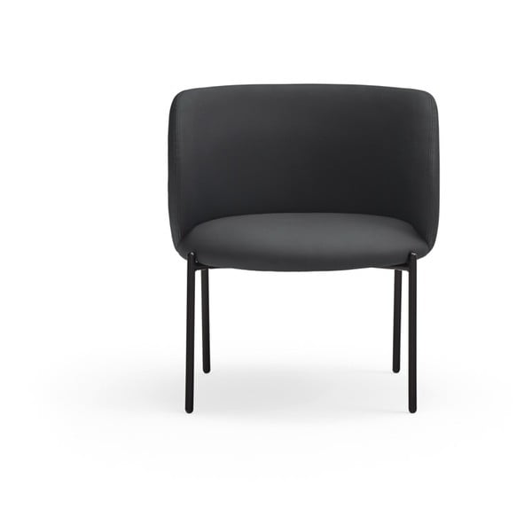 Fekete műbőr fotel Mogi - Teulat-image-2