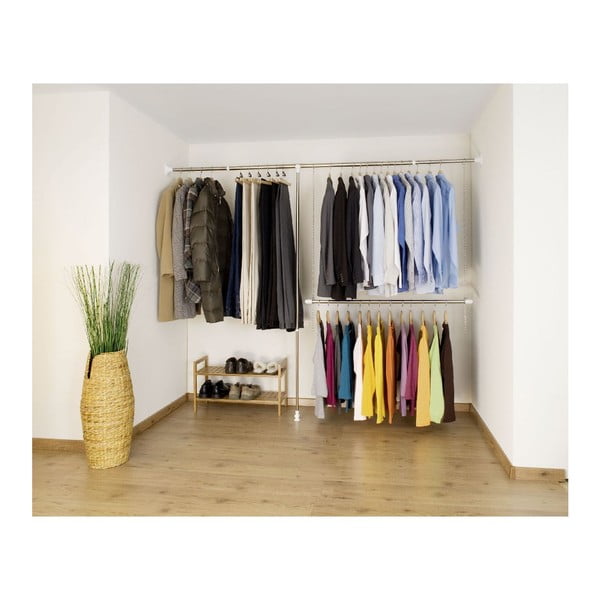 Ezüstszínű fém teleszkópos ruhatartó állvány Garment – Wenko-image-3