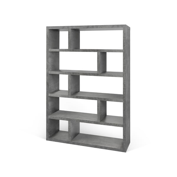 Szürke könyvespolc beton dekorral, magasság 173 cm Dublin - TemaHome-image-1
