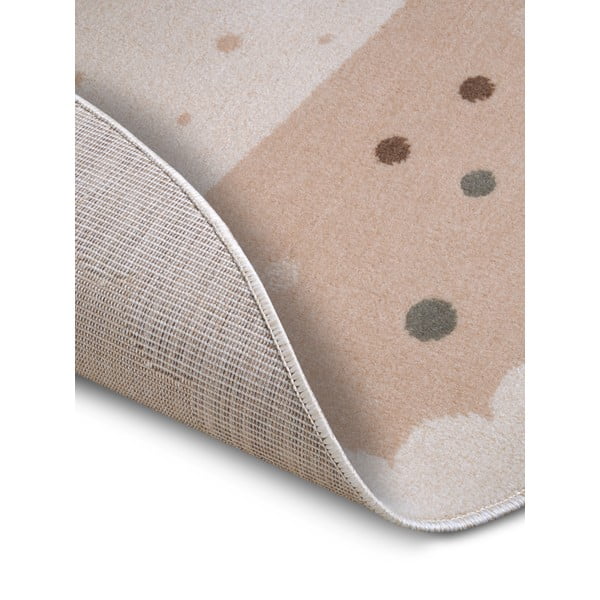 Bézs gyerek szőnyeg ø 100 cm Crown – Hanse Home-image-3