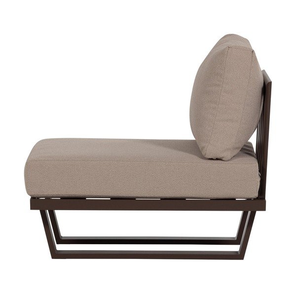 Barna fém-párnázott kerti fotel Bear – WOOOD-image-3