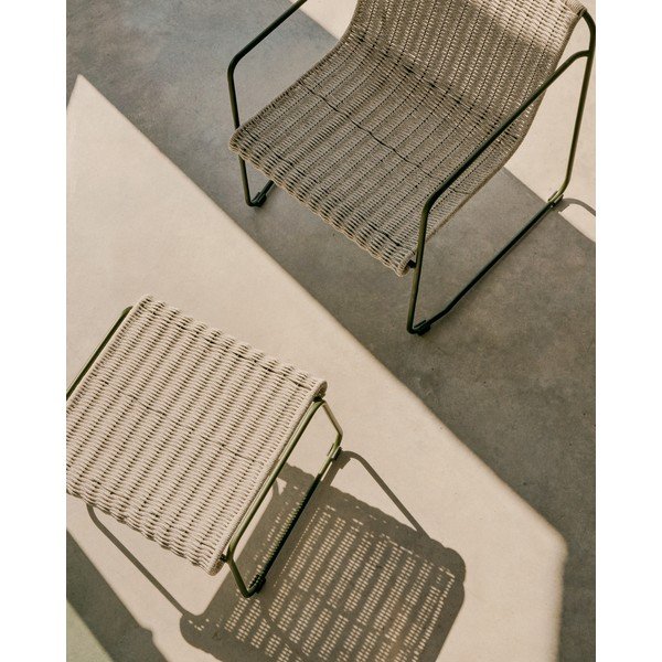 Szürkészöld kerti puff Maurina – Kave Home-image-1