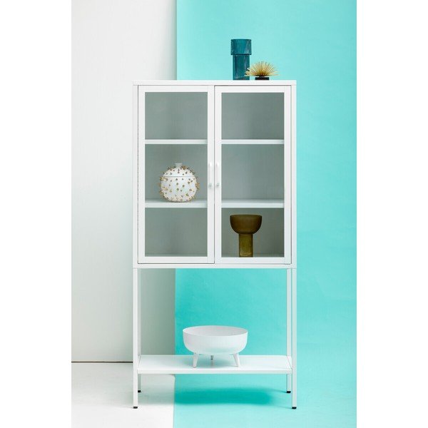 Fehér acél tálalószekrény 75x150x35 cm Acier – Premier Housewares-image-1