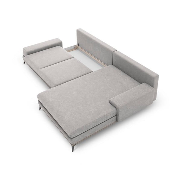 Planet világosszürke kinyitható sarokkanapé, jobb oldali - Windsor & Co Sofas-image-3