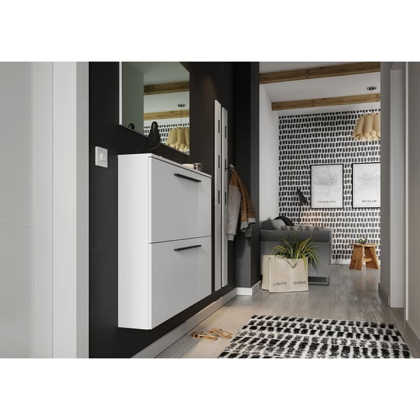 Fehér függő cipőtartó billenő fiókokkal Utah - Germania-image-3