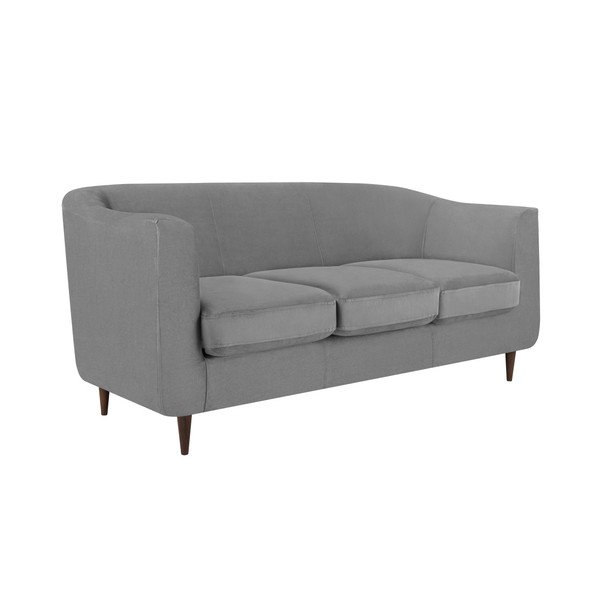 Glam szürke bársonykanapé,175 cm - Kooko Home-image-3