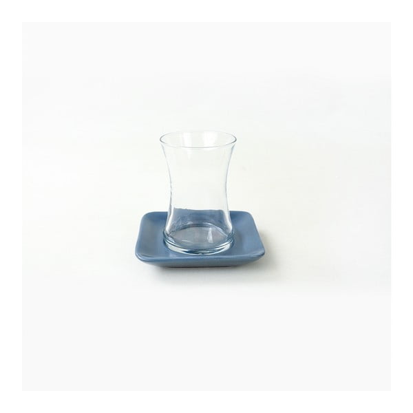 21 db-os fehér-kék kerámia étkészlet - My Ceramic-image-3